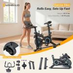 NEWBULIG Exercise Bike with APP, Stationary Bikes for Home, Workout Bike for Adults & Seniors, Cycle Machine, Adjustable Height and Resistance, Low Noise, 265lbs Weight Capacity, Easy Assembly