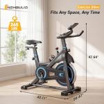 NEWBULIG Exercise Bike with APP, Stationary Bikes for Home, Workout Bike for Adults & Seniors, Cycle Machine, Adjustable Height and Resistance, Low Noise, 265lbs Weight Capacity, Easy Assembly