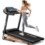 JELENS Treadmill for Home with 0-15% Auto Incline, Foldable Walking Pad Treadmill with 330LBS Weight Capacity and Pulse Sensors, 3.0HP Quiet Walking Pad with App and LCD Display (Black)