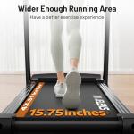 JELENS Treadmill for Home with 0-15% Auto Incline, Foldable Walking Pad Treadmill with 330LBS Weight Capacity and Pulse Sensors, 3.0HP Quiet Walking Pad with App and LCD Display (Black)
