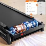 JELENS Treadmill for Home with 0-15% Auto Incline, Foldable Walking Pad Treadmill with 330LBS Weight Capacity and Pulse Sensors, 3.0HP Quiet Walking Pad with App and LCD Display (Black)