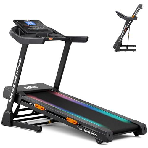 THERUN 20% Auto Incline Treadmill, 12 MPH and 3.5 HP, 55" x 20" Large Running Belt with Advanced Console, All-in-One Foldable Treadmills for Home with Incline for Intensive Workout