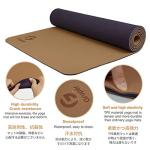 Yoga Mat Non Slip, Eco Friendly Fitness Exercise Mat with Carrying Strap,Pro Yoga Mats for Women,Workout Mats for Home, Pilates and Floor Exercises (Champagne Gold/Brown, Thickness-6mm)