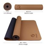 Yoga Mat Non Slip, Eco Friendly Fitness Exercise Mat with Carrying Strap,Pro Yoga Mats for Women,Workout Mats for Home, Pilates and Floor Exercises (Champagne Gold/Brown, Thickness-6mm)