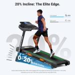 THERUN 20% Auto Incline Treadmill, 12 MPH and 3.5 HP, 55" x 20" Large Running Belt with Advanced Console, All-in-One Foldable Treadmills for Home with Incline for Intensive Workout