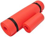Fitvids All Purpose 1/2-Inch Extra Thick High Density Anti-Tear Exercise Yoga Mat and Knee Pad with Carrying Strap, Red