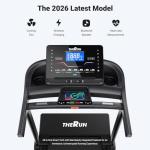 THERUN 20% Auto Incline Treadmill, 12 MPH and 3.5 HP, 55" x 20" Large Running Belt with Advanced Console, All-in-One Foldable Treadmills for Home with Incline for Intensive Workout