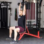 REP AB-3100 Adjustable Bench | Red Weight Bench for Home Gym | Foldable FID Design | Flat Incline Decline Strength Training Equipment | Compact Workout Chair