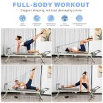 HOWHAI Reformer Pilates Machine, Foldable Pilates Reformer with Jump Board, Pilates Equipment for Home Gym Studio Use with 153 lbs Adjustable Resistance (400lbs Capacity)