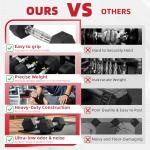 BalanceFrom Hex Dumbbells Set of 2, 30LB Black Coated Dumbbells Pair, Anti-Slip Weights for Home Gym Strength Training Fitness Men Women