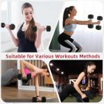 BalanceFrom Hex Dumbbells Set of 2, 30LB Black Coated Dumbbells Pair, Anti-Slip Weights for Home Gym Strength Training Fitness Men Women