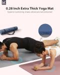 Extra Wide & Thick TPE Yoga Mat, 7mm, Navy Blue