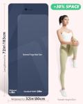 Extra Wide & Thick TPE Yoga Mat, 7mm, Navy Blue
