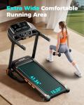Treadmill for Home, 3.0HP Folding Treadmill with Incline, 300 lbs Capacity, Bluetooth & Heart Rate Sensor, Space-Saving Design