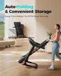 Treadmill for Home, 3.0HP Folding Treadmill with Incline, 300 lbs Capacity, Bluetooth & Heart Rate Sensor, Space-Saving Design