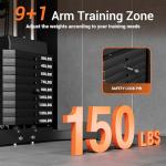 Multifunctional Home Gym Equipment, Workout Station with 150LBS Weight Stack, Home Gym Machine with Pulley System for Full Body Training