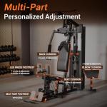 Multifunctional Home Gym Equipment, Workout Station with 150LBS Weight Stack, Home Gym Machine with Pulley System for Full Body Training