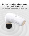 HEYCHY A1 Super Mini Massage Gun, Percussion Deep Tissues Muscle Massager, Compact Sports Travel Massage Gun, Portable Handheld Massager for Office Gifts for Him/Her, Home, Athletes(White)