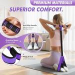 KRNIUC Pedal Resistance Band with Handle | Upgraded 55LBS Exercise Resistance Bands for Core, Abs, Legs, Glutes, Arms, Strength, Physical Therapy, Pilates, Sit Up Workout Equipment for Women Home Gym