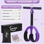 KRNIUC Pedal Resistance Band with Handle | Upgraded 55LBS Exercise Resistance Bands for Core, Abs, Legs, Glutes, Arms, Strength, Physical Therapy, Pilates, Sit Up Workout Equipment for Women Home Gym