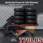 2026 Adjustable Weight Bench with Leg Extension, 770LBS Foldable Incline Decline Bench Press, 4-in-1 Workout Bench with Roman Chair & Preacher Curl, Full Body Strength Training Equipment for Home Gym