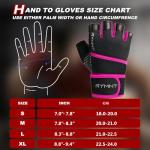 RYMNT Workout Gloves with Weight Lifting Wrist Wrap,Vented Cushioned Palm & Extra Grip for Men Women Gym,Weightlifting,Fitness Training,Fitness,Exercise,WODs,Pullups.Pink-Medium
