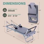 ARKANTOS Pilates Reformer Foldable, Pilates Machine, Pilates Equipment for Gym Workout and Home Use, Suitable for Intermediate and Beginners Users (Grey)