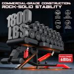 LFEYYD Adjustable Weight Bench for Home Gym, Strength Training Adjustable Workout Benches for Full Body, 1800Lbs Capacity Bench Press for 7 Back & 3 Seat Positions, Flat/Incline/Decline Bench