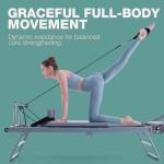 ARKANTOS Pilates Reformer Foldable, Pilates Machine, Pilates Equipment for Gym Workout and Home Use, Suitable for Intermediate and Beginners Users (Grey)