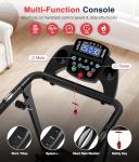 Redliro Walking Treadmill with Long Handrails – Treadmill for Seniors 300 lbs Capacity – Foldable, Lightweight with Wheels, Cup & Phone Holder – Recovery Machine for Home or Apartment