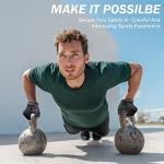 LIFECT Freedom Workout Gloves, Knuckle Weight Lifting Shorty Fingerless Gloves with Curved Open Back, for Powerlifting, Gym, Women and Men(Black, Large)