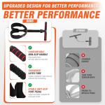 UZTUGG Pedal Resistance Bands with Handles, Upgrade Women Exercise Bands for Full Body Training, Core, ABS, Legs, Glutes, Arms, Pilates, Physical Therapy, Strength, Sit Up Equipment for Home Workout