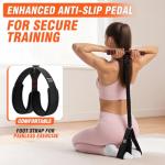 UZTUGG Pedal Resistance Bands with Handles, Upgrade Women Exercise Bands for Full Body Training, Core, ABS, Legs, Glutes, Arms, Pilates, Physical Therapy, Strength, Sit Up Equipment for Home Workout