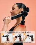 NAPRE Massage Gun with Heat and Cold,Massage Gun Deep Tissue with Extension Handle & 3 Adjustable Angles,Handheld Percussion Back Massager for Muscle/Neck/Body Pain Relief with Case, Black