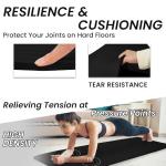 Fitvids Yoga Mat 1/2 Inch Extra Thick High Density Exercise Mat, Midnight