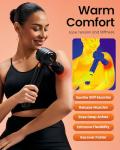 NAPRE Massage Gun with Heat and Cold,Massage Gun Deep Tissue with Extension Handle & 3 Adjustable Angles,Handheld Percussion Back Massager for Muscle/Neck/Body Pain Relief with Case, Black