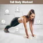 Hezeyferg 22LBS Adjustable Dumbbells Set, Adjustable Weight Dumbbells with 4 Levels 4.4lb, 6.6lb, 8.8lb, 11lb, Hand Weights Sets for Women/Men Home Gym Full Body Workout (11LB Each ( 22LB Pair ), Beige)