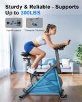 SupeRun Magnetic Exercise Bike for Home Cardio, Stationary Indoor Cycling Bike with 32-Level Resistance & Adjustable Seat/Handlebar, Silent Belt Drive Workout Bike for 5'1" to 5'11" Users