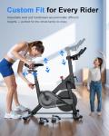 SupeRun Magnetic Exercise Bike for Home Cardio, Stationary Indoor Cycling Bike with 32-Level Resistance & Adjustable Seat/Handlebar, Silent Belt Drive Workout Bike for 5'1" to 5'11" Users