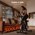 Quiet Belt Drive Stationary Exercise Bike for Home with 0–100 Adjustable Resistance, App Compatible, 300 LB Weight Capacity, Tablet Holder & Heart Rate Monitor