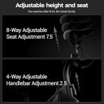 Quiet Belt Drive Stationary Exercise Bike for Home with 0–100 Adjustable Resistance, App Compatible, 300 LB Weight Capacity, Tablet Holder & Heart Rate Monitor