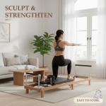 Pilates Reformer for Home Use, Pro Foldable Machine with Jumpboard | Dual Resistance System (Springs + Latex Bands 20-150 lbs) | 88-Inch Space-Saving Home Gym Equipment for Full Body Workout