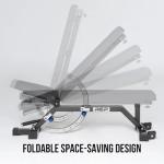 Rep Nighthawk Adjustable Weight Bench | Home Gym Incline Decline Flat Workout Bench | Heavy Duty Fitness and Strength Training Equipment | Foldable Space Saving Design, Matte Black