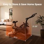 Quiet Belt Drive Stationary Exercise Bike for Home with 0–100 Adjustable Resistance, App Compatible, 300 LB Weight Capacity, Tablet Holder & Heart Rate Monitor