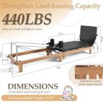 Pilates Reformer for Home Use, Pro Foldable Machine with Jumpboard | Dual Resistance System (Springs + Latex Bands 20-150 lbs) | 88-Inch Space-Saving Home Gym Equipment for Full Body Workout