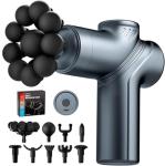 LEERCON Massage Gun Deep Tissue, Back Massager for Pain Relief, Silent Mini Muscle Massager with 9 Massages Heads Birthday Gifts for Men Women Dad Him (Blue)