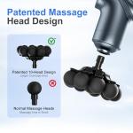 LEERCON Massage Gun Deep Tissue, Back Massager for Pain Relief, Silent Mini Muscle Massager with 9 Massages Heads Birthday Gifts for Men Women Dad Him (Blue)