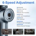 LEERCON Massage Gun Deep Tissue, Back Massager for Pain Relief, Silent Mini Muscle Massager with 9 Massages Heads Birthday Gifts for Men Women Dad Him (Blue)