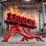 Adjustable Weight Bench 1300 lb Capacity, Foldable Workout Bench with 10 Backrest & 3 Seat Positions, Heavy Duty Home Gym Bench for Incline Decline Flat Dumbbell Training (Red)