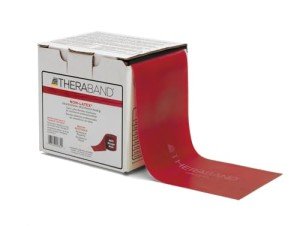 Latex-Free Medium Exercise Bands - Red 25 Yards